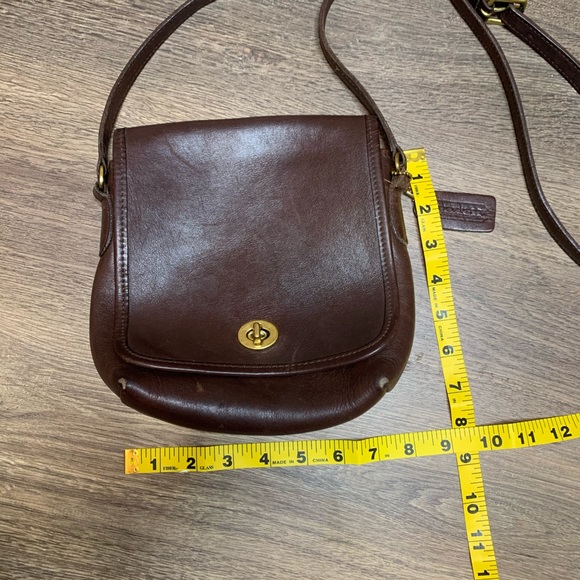 Coach 9076 Brown Gold Leather Cross Body Bag - Picture 2 of 8